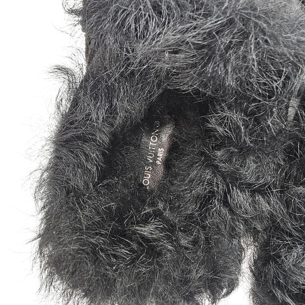 Louis Vuitton Winterbreak Black Suede Fur Lined Slip On Clog Mule Size 36 US 6 - Picture 9 of 10